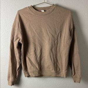 Alo Yoga Renown Heavy Weight Crew Neck Pullover in Taupe